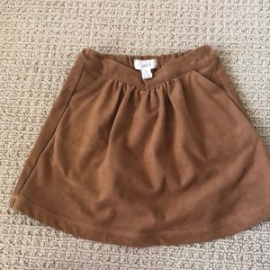 Peek Brown soft suede like skirt with pockets